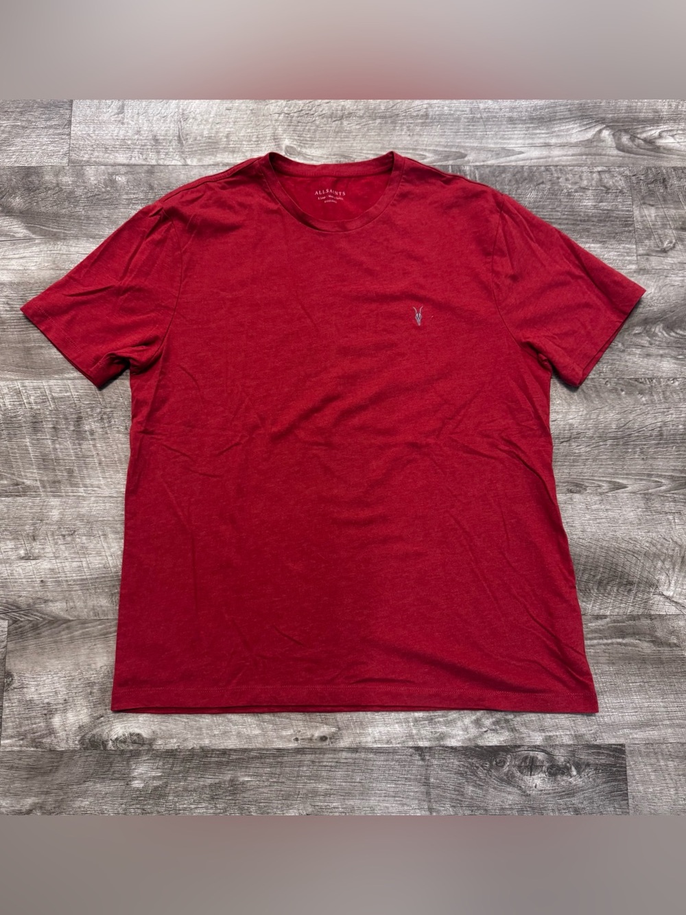 AllSaints Regular Fit Red Short Sleeve T-Shirt Mens Sz. XL
